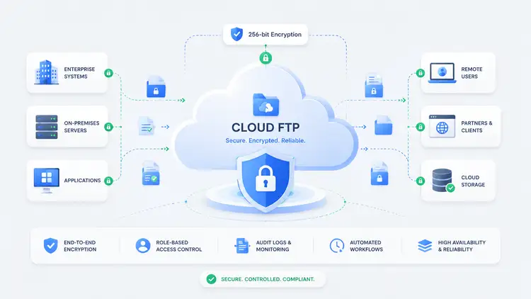 Secure cloud FTP storage